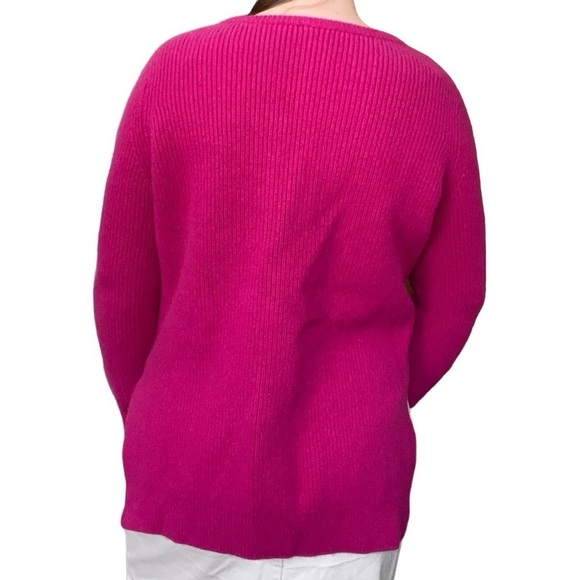 Akris Punto Pink Wool/Cashmere Blend Knit Sweater Size 14 - Picture 2 of 6